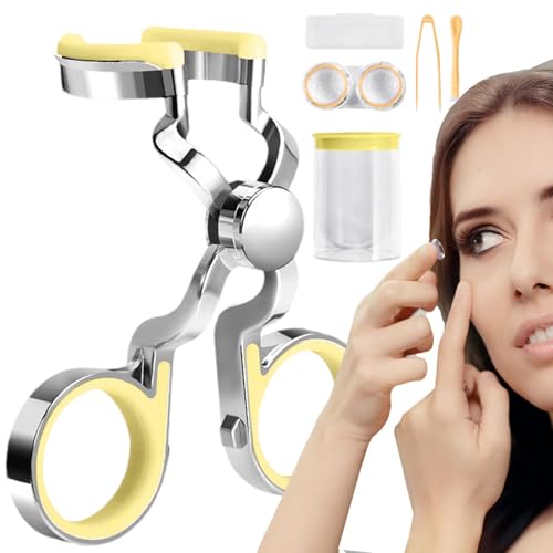 Lenses Wearing Aids - Eyelid Wearing Tool Stretcher | Lens Eyelid Stretcher | Eyelid Opener Lens Removal Tool | Lens Wearers | Portable Lens Case Tweezers Stick Set