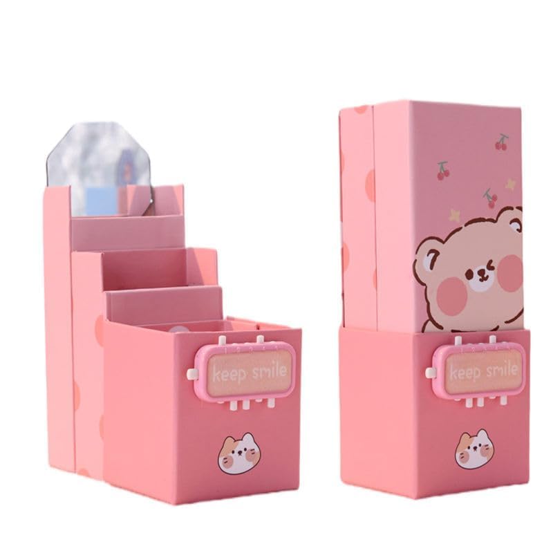 Image of 3D Unicorn Cover Large Capacity Pencil Case Compass with Compartments, School Supply Organizer for Students, Stationery Box, Cosmetic Zip Pouch Bag (1 Unit) (Paper Pencil Case)