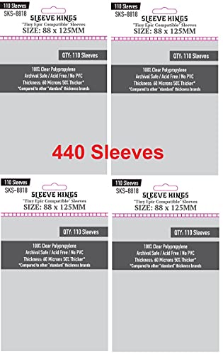 Sleeve Kings Tiny Epic Compatible Sleeves 88 X125 mm (4x110 Pack, 440 Sleeves)