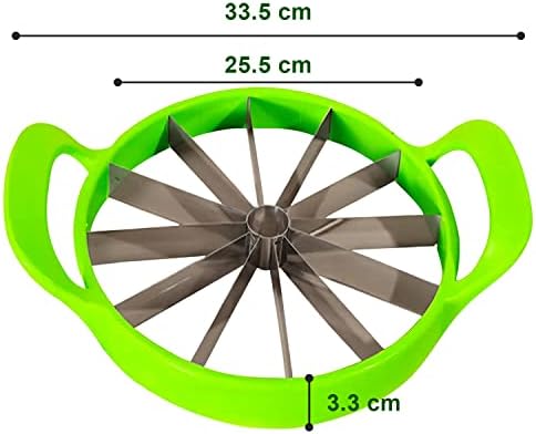 Watermelon Divider | Melon Slicer Watermelon Cutter | Melon Slicer Cutter Stainless Steel | Fruits Cutting Slicing | Large Size Fruit Corer Melon Slicer | Kitchen Tools Heavy Stainless Cutter | 25.5cm