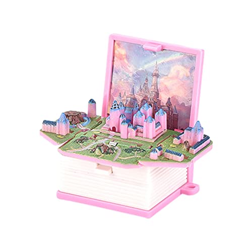 Tmay Enchanteds Castle Keychain, Mini Stereo Castle Book Keychain Toys, Book Keychain 3D Anti Miniatures Sensory Pop-Up Toys For Children Adults #TOP6