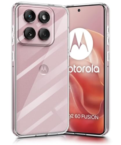 Image of JGD PRODUCTS for Moto Edge 60 Fusion 5G Premium Transparent Hybrid Soft Slim Dust Proof Back Case Cover with Camera Protection