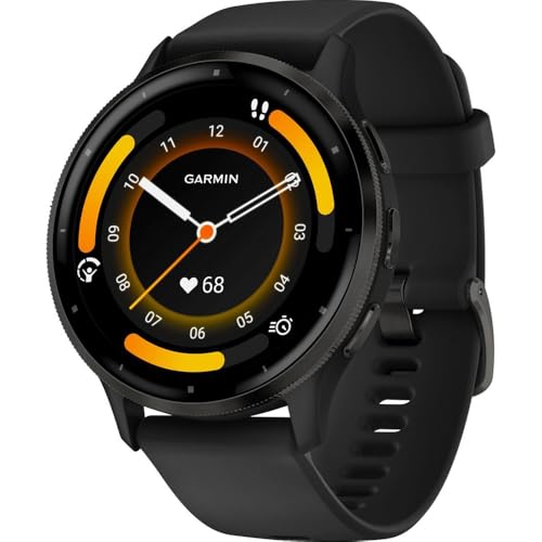 Garmin Venu 3 (Refurbished) Slate Stainless Steel Bezel 1.4-Inch AMOLED Smartwatch with 45mm Black Case w/Band (Renewed), 010-N2784-01 - Bundle w/Deco Essentials 2-Year CPS Plan - image 2