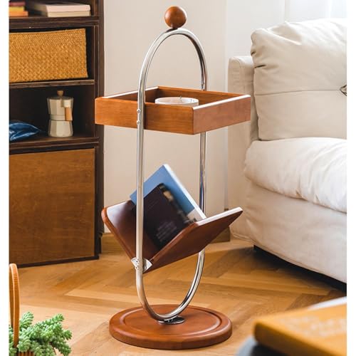 Meuble de salon vintage en bois noir table d'appoint