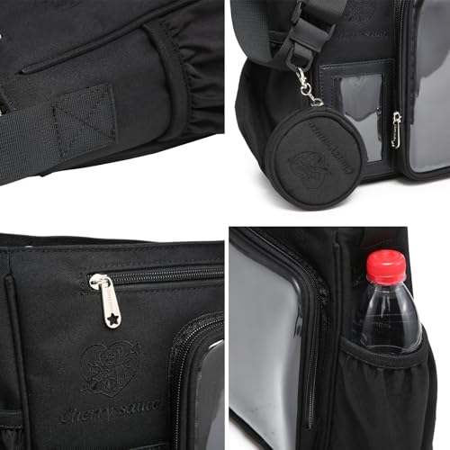 CHERRY SAUCE Ita Bag Kawaii Canvas Pin Display Purse Crossbody Shoulder Bag4