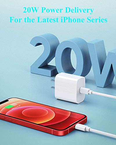 [Certificado Apple MFI] Cabo de carregamento rápido para iPhone 20 W, Veetone pacote com 2 1,8 m, US