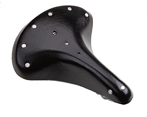 MONTEGRAPPA Sella Vintage con 3 Molle + Borsello Nero Ideale per City Bike - Graziella - R - Bici Vintage - Scatto Fisso
