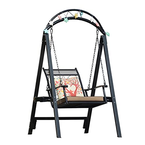 KYTGFH Outdoor Garden,Outdoor Porch SwingCushioned Swing with Pillow,Single Swing Chair,Heavy Duty Hammock Chair,Fun for All Ages