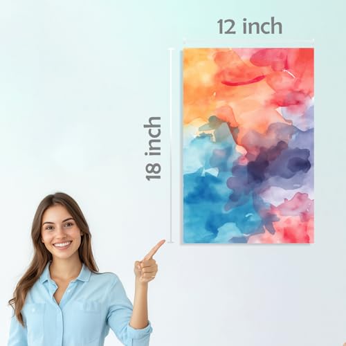 Image of SiddArtify Watercolor Abstract - Children Art Print Set - Sticker - 12x18 Inch - Pack of 6 Wall Room Decoration art Poster Prints
