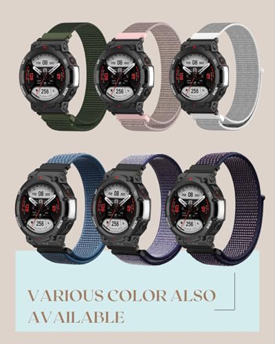 Image of YODI Strap Band Compatible with Amazfit T-Rex 2 Smartwatch Only Soft Silicone | Nylon | Chain | Leather Watch Straps with Installation Adjuster Tool For Amazfit TRex 2