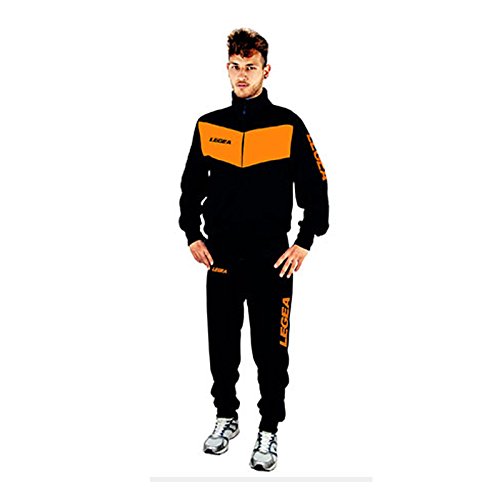 Legea Baltimora T090   Chándal deportivo, color Noir / Orange neon, tamaño XL