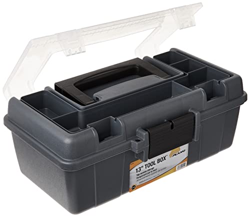 Plano Molding 114-002 13-Inch Compact Tool Box, Graphite Gray With Black Handle And Latches #TOP3