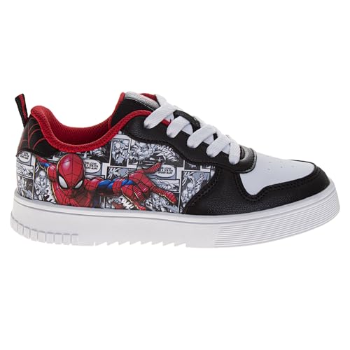 Marvel Comic Superhero Character Sneakers Spiderman Shoes Hero Sneaker for Boys Sizes: 11-13 Little Kid 1-4 Big Kid2