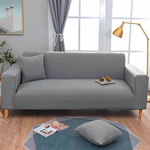 Housse de canapé extensible 2 places universelle gris stretch - 2
