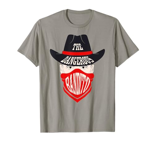 Cowboy Masked Bandito Divertido Wild Western Retro Niños Niños Hombres Camiseta