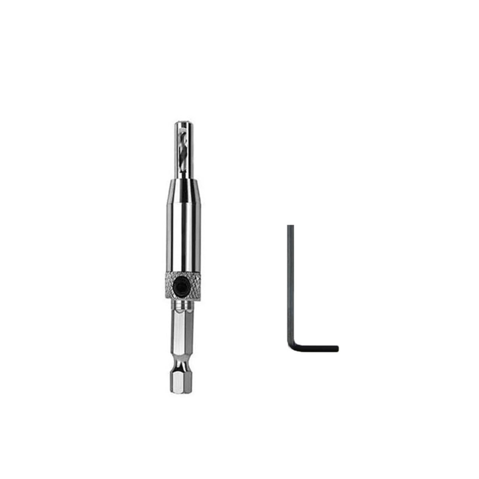2pcs Hinge Drill Bit Core Drill Bit Set Hinge Hole Puncher for Doors Self Centering Woodworking Power Tools Center Drill Bit(7 64mm)