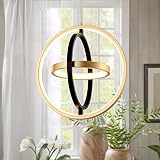 DotoKotl modern LED chandelier DIY creative chandelier adjustable hanging chandelier round ring 3 ri