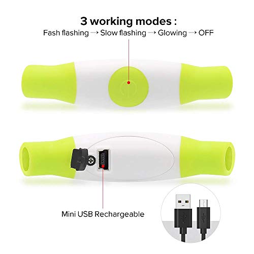 Bseen Light Up Dog Collars - Glowing Led Dog Collar, Tpu Cuttable Lighted Puppy Collar, Rechargeable Dog Walking Light For Small Medium Large Dogs (Green) #TOP3