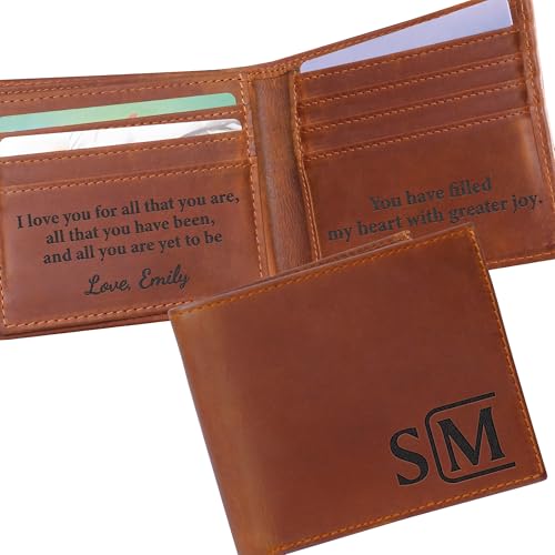 Customizable Genuine Leather Wallet for Men – Personalized Slim Wallet, Unique Gift for Husband, Dad, or Boyfriend, Thoughtful Gifts for Anniversary, Father’s Day, Valentine’s Day, Christmas4