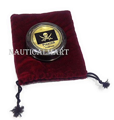 Brújula de bolsillo de latón para camping y regalo miniatura 3