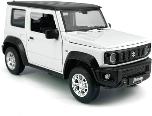 Image of 1:24 Alloy Model Car Compatible for Suzuki Jimny Style, Diecast Pull Back Toy Car with Light & Sound for Kids Boys Girls Gift (White)