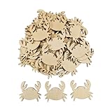 Material: Wood. Size: Approx. 1.6x1.6 inch / 4x4 cm. Made of natural wood, laser cut and polished. Lovely Design: Mini wooden crab ornaments design, pack of 100pcs, cute and funny. Perfect to be decorated with stains, inks, paint and embellishments. ...