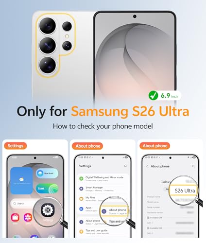 Image of FNTCASE for Samsung Galaxy S26-Ultra Case: [Fit for Magsafe] [Full Camera Protection] Translucent Matte Cases with [Screen Protector] Military Grade Shockproof Protective Phone Cover - Gray