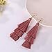 Jugalstar Colorful Tassel Earrings 3 Tier Layered Bohemian, Eardrop Big Dangle Drop Fashion Jewelry Earrings for Women Holiday (Purple)