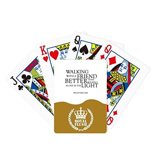 Citat om vänskap av Helen Keller Royal Flush Poker spelkortspel