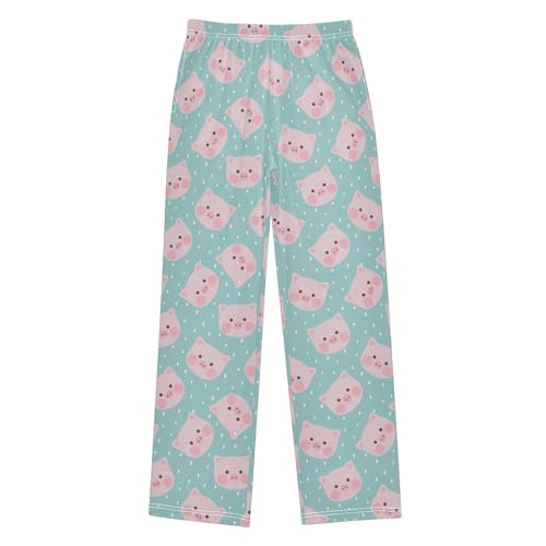 Boys' Pants Cute Pig Pattern Long Bottoms Jogger Pants Elastic Waist Trousers with Pockets S-XL