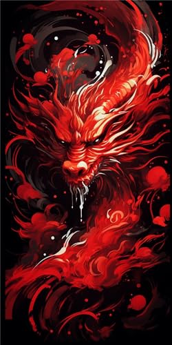 Kit Painting Diamant Dragon Chinois 5D DIY loisirs créatifs adultes 70x140cm