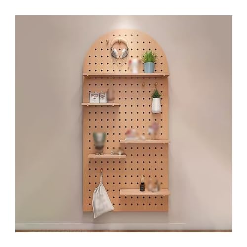 Panneau perforé mural pour garage et rangement de clés en bois