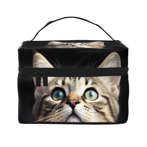 Trousse de maquillage chat : fini le désordre avec ce grand sac étanche