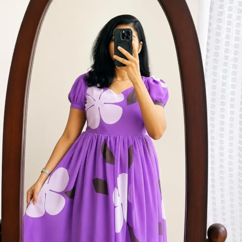 Image of Georgette Maxi Dress for Women & Girls Stylish Long Midi Dress for Casual Party & Fashion Look
