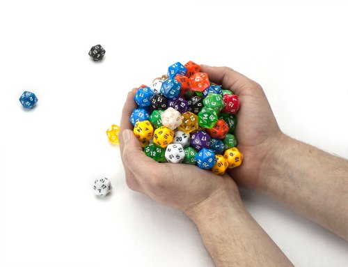 Wiz Dice Polyhedral Rpg Dice From D4 To D20| Role Playing Game Dice| D&D Dice In Random Colors| D20 Polyhedral - 100 Pack #TOP1