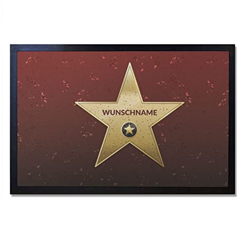 Personalisierte Fußmatte „Walk Of Fame“ – Mit Deinem Eigenen Hollywood-Stern | 60x40 Cm, Made In Germany