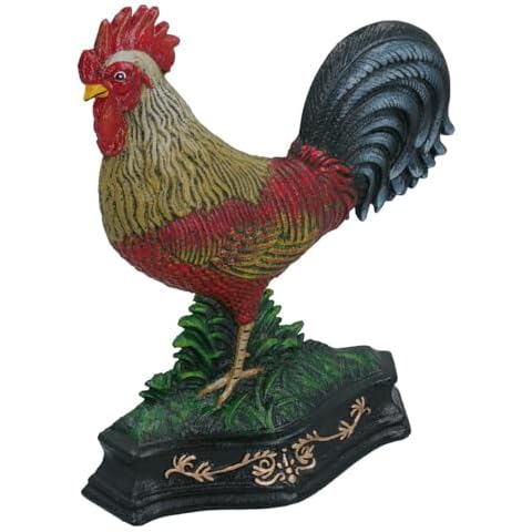 Cast Iron Rooster Door Stop Wedge Cover