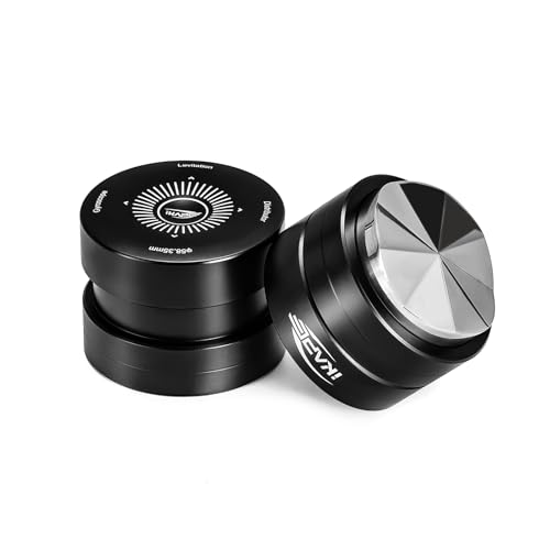 IKAPE 58 35 mm Espresso-Kaffeeverteiler Kaffee-Doppellager- und Hochgeschwindigkeitsverteilungswerkzeug adaptiver Höhen-Kaffeetamper-Nivellierer für Siebträger über 58 mm