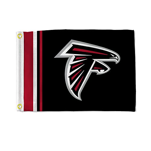 Rico Industries NFL Atlanta Falcons Stripes 12" x 17" Flag Utility Flag - Double Sided - Great for Boat/Golf Cart/Home ect.