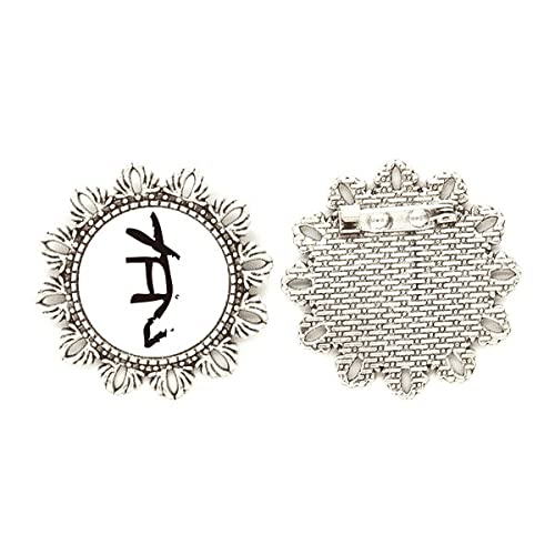 Broche de plata del zodiaco chino medium, regalo de cumpleaños