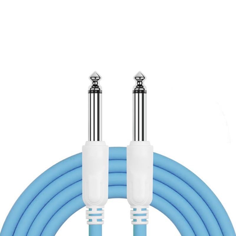 kabel audio do gitary Kabel Z Redukcją Szumów Gitary Elektrycznej Ludowy Instrument Basowy Skrzynka Elektryczna Kabel Audio 6m (Color : Blue)