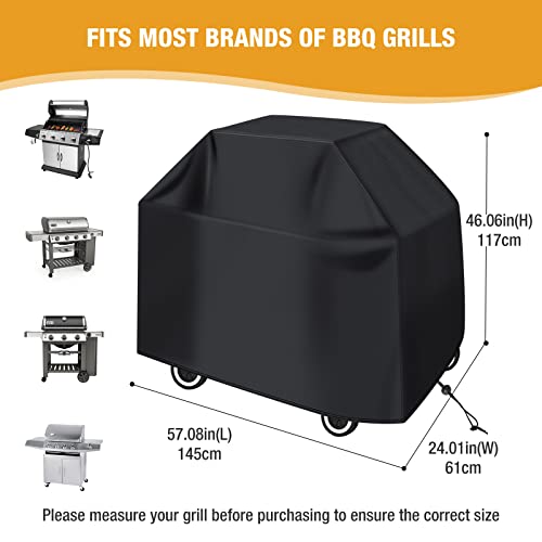 Barbecue Cover (147 x 61 x 117 cm) Black - Image 2