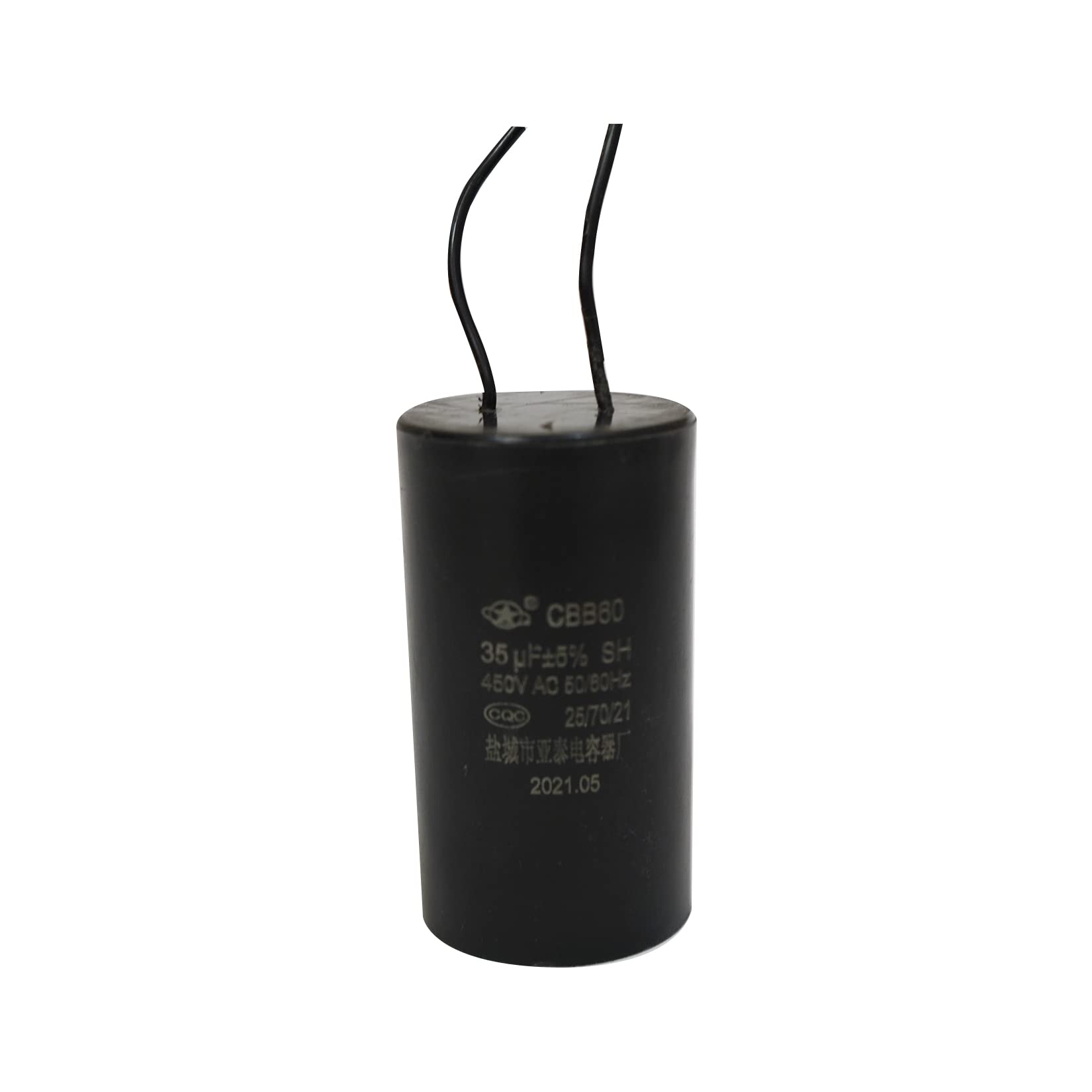 YATAI CBB60 Capacitor 35uF 450V AC, Motor Run Capacitor, Polypropylene Film, Cylindrical 1.97 x 3.74 in, for AC Motor, Air Compressor, HVAC, and Blower Replacement
