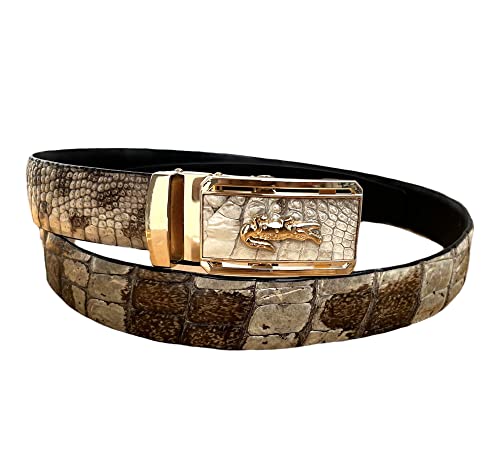 Genuine Alligator NATURAL belly leather belts buckle for men, real crocodile original skin Men's belt
