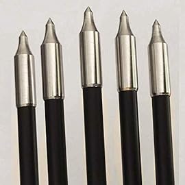 JJZS 80 Grain Glue on Arrow Points 12 Pack Glue on Field Points 80 Grain Target Practice Arrow Tips for Wooden Arrows Aluminum Arrow Points Glue on Wood Arrow Tips