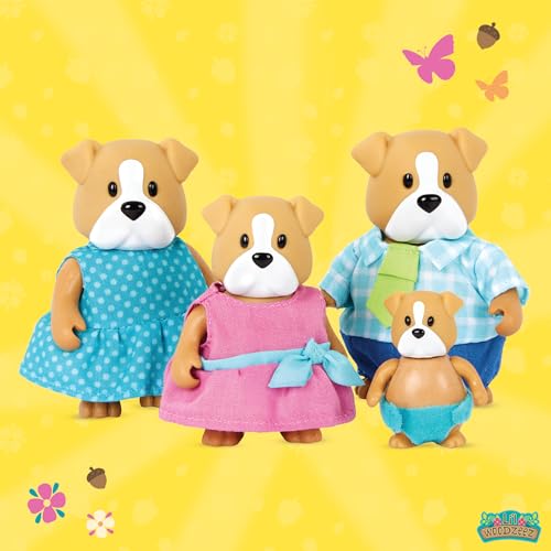 Li'l Woodzeez Woofington Bulldog Family 4 figuras miniatura 3