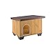Ferplast Hundehütte kleine Hunde BAITA 50 aus FSC-Holz, Hundehaus Outdoor Wetterfest, Isolierende Kunststofffüße, Tür mit Bissschutzkante aus Aluminium, 56 x 46,5 x h 41,5 cm.