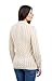 SAOL 100% Merino Wool Ladies Irish Buttons Knit Cardigan with Pockets - Ivory/Natural, X-Large