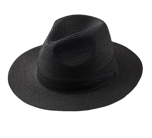Chapeau paille voyage pour vacances d'été - Chapeau fedora unisexe idéal pour plage et randonnée