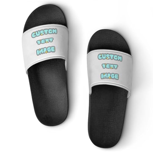 Custom Slides Customized slippers for men and women, universal photo slippers, sandals, fashionable and casual flat shoes
